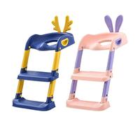 Toddler Toilet Seat, 2-in-1 Foldable Potty Training Seat with Step Stool Ladder, Safe Bathroom Accessory with Anti-Slip Pad, 15.35x27.17 in Ideal for Kids 6 Months to 10 Years