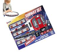 Toddler Train Set | Retro Train with Track - Educational Electric Retro Subway Pslayset with Light and ssSound for Kids Aged 4-10 Years Old