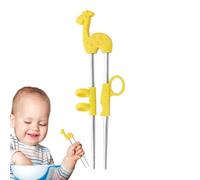 Toddler Training TRACKSICKS, TRAPALLER COSSTICKS PER LE FEMBRE, Cavetto sicuro Giraffa Shape Kid Chooksticks, Forniture di alimentazione per posate per bambini per la pratica di