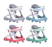 Toddler Walker, Baby Activity Walker, Foldable Push Walker, Built-In Feeding Tray, Safety Brake Wheels, Nursery and Backyard Use, 26x24x18 Toddler Walker Beige