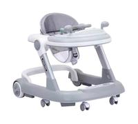 Toddler Walker pieghevole - Walker di attività del bambino regolabile con sedile di lino | Modalità di spinta e sit, progettazione di sicurezza per paraurti anti-collisione | Camminatori pieghevoli le