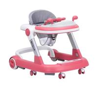 Toddler Walker pieghevole - Walker di attività del bambino regolabile con sedile di lino | Modalità di spinta e sit, progettazione di sicurezza per paraurti anti-collisione | Camminatori pieghevoli le