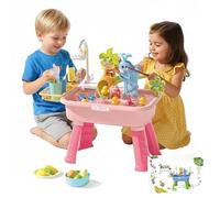 Toddler Water Table,2026 New Upgraded Toddler Sand WaterTable Toy, Electric Play Sink with Running with Removable Legs, Water Play Table with Pump and 180° Rotating Faucet, for Boys Girls Ages 4-8