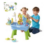 Toddler Water Table,2026 New Upgraded Toddler Sand WaterTable Toy, Electric Play Sink with Running with Removable Legs, Water Play Table with Pump and 180° Rotating Faucet, for Boys Girls Ages 4-8