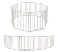 Toddleroo by North States 3 in 1 Metal Superyard: 505,5 cm Lungo Extra Wide Baby Cancello, Barriera o Cortile. Hardware o autoportante, 8 pannelli, 19 piedi quadrati (30 pollici di altezza, tortora