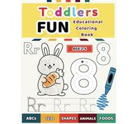 Toddlers Fun Educational Coloring book Ages 2-5: Over 100 Big and Easy Coloring Pages for Kids, Preschool, and Kindergarten to Learn Colors, Alphabets ... Picture Matching, Tracing path, and More!