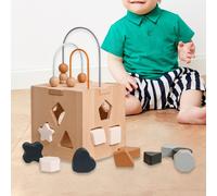 Toddlers Shape Sorter Toys Baby Activity Cube Blocchi di forma Montessori per