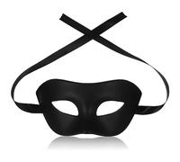 Toddmomy 1 maschera in maschera nera misteriosa classica veneziana da uomo in stile vintage, mezza maschera maschera, per feste a tema, Halloween