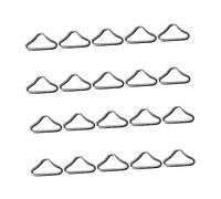 Toddmomy 1 Set Anelli Triangolari Argento per Ricambio Rete Tappeto Elastico Accessori Resistenti E Anticrack per Miglior Rimbalzo Outdoor Adatti per Zaini E Borse DIY 40 Pezzi