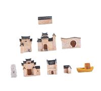 Toddmomy 1 Set Di Edificio Antico Micro Ornamento Per La Casa Del Paesaggio Cose in Miniatura Ornamento Da Giardino Fata Mini Casa Piccola Casa Mini Case Di Villaggio Resina