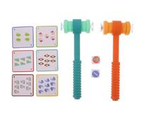 Toddmomy 1 set di giocattoli di calcolo matematico per bambini per STEM - Gioco da tavolo aritmetico con carte di riconoscimento e martelli Montessori per scuola materna e asilo