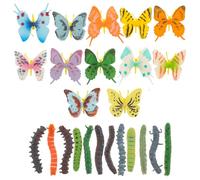 Toddmomy 1 set di insetti di plastica: insetti finti, giocattoli di figure di insetti assortiti - bruco di farfalla realistico per giocattoli cognitivi educativi per feste a tema animale di Halloween