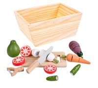 Toddmomy 1 set Giocattoli Legno per Taglio Verdure Ruolo Educativo per Sviluppare Abilità Pratiche e Conoscenze