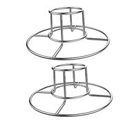 Toddmomy 1 Set Portabirra Spazzola Portatile Torrefazione Caldo Cremagliera Maglia Porlo di Pollo per Barbecue Utile Griglia di Pollo alla Griglia Acciaio Inossidabile Argento 2 Pezzi