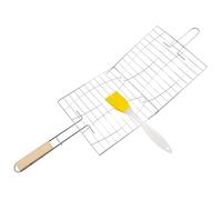 Toddmomy 1 Set Utensili per Barbecue Portatile con Cestino Rete e Spazzola per Accessori Pratici per Grigliate per Picnic Colore Casuale