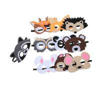 Toddmomy 10 Maschere Animali per Set per Feste Tema Halloween e Compleanni Include Cerbiatto Riccio Panda Procione Gufo Coniglio Volpe e