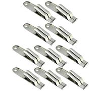 Toddmomy 10 Pezzi Clip Porta Esche in Acciaio Inossidabile Argento per Esche Vive Come Vermi e Larve, Resistente All'immersione e Facile da Usare la Pesca All'aperto