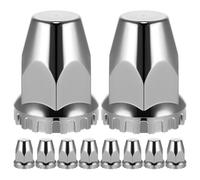 Toddmomy 10 Pezzi Copridadi cromati: copridadi Ruota per Camion semirimorchio da 3,3 cm - 2 coperture cromate in ABS da 15/16" per la Protezione degli Pneumatici, Facile Installazione