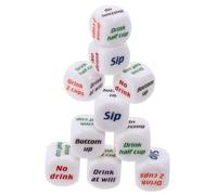 Toddmomy 10 pezzi Dadi da Bere in Acrilico con Facce Regole Creative per Giochi Alcolici e Feste Bar Ktv Club Divertimento per Addio al Nubilato e Gruppi