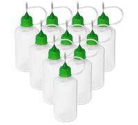 Toddmomy 10 Pezzi Flacone per Colla Punta ad Ago 50ml Verde Ricaricabile | Plastica e Acciaio Inox, Rilascio Controllato per Assemblaggi Precisi, Adatto a Lavori Artigianali