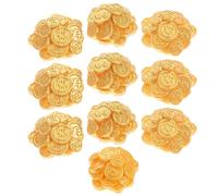 Toddmomy 10 Pezzi Miniature Resina Monete Cumulo Pirata Decorazione Micro Paesaggio Supporto Capodanno Articoli Casa Bambole Accessori Giardino Fate Figura in Miniatura Mobili Decorazione c