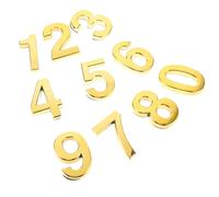 Toddmomy 10 pezzi Numeri Civici Porta in Acrilico Dorato Segnaletica Durevole per Casa Hotel Ufficio e Giardino Design Elegante e Superficie Liscia senza Sbavature
