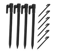 Toddmomy 10 Pezzi Picchetti Della Picchetto Da Campeggio All'aperto Picchetti Da Giardino in Plastica Pali Per Il Giardinaggio Ancoraggi a Sulla Spiaggia Nero Plastica
