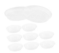 Toddmomy 10 Pezzi Vassoio Trasparente per Piante da Sottovaso per Fioriere Resistente e Pratico per Giardinaggio e Eccedenza