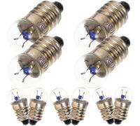 Toddmomy 10 piccole lampadine a vite E10 per esperimenti di fisica - Mini lampadine da 0,3 A per la scoperta dei circuiti a scuola - Accessori per laboratorio scientifico e kit STEM