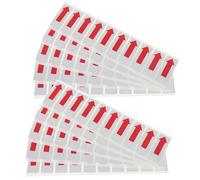 Toddmomy 100 Pezzi Etichette Adesive a Forma di Freccia Rossa per Chiudere Sacchetti e Pellicole Protettive in Pet Applicazione Facile e Uso Prolungato