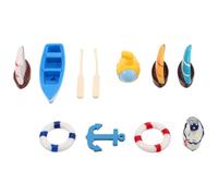 Toddmomy 10pezzi Mini Set Di Accessori Da Spiaggia Decorazioni in Resina Forma Di Vela Di Spiaggia Per Casa Delle Bambole in Miniatura in Decorazione Micro Paesaggio Accessori Nautici in Mi