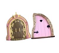 Toddmomy 10pezzi Porta delle Fate Legno Decorazione da Giardino per Design Miniatura per Creare Un Mondo Fiabesco nel Tuo Cortile Accessorio per Giardino e Fotografia