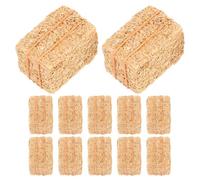 Toddmomy 12 mini balle di fieno - Pagliaio in miniatura per casa delle bambole - Decorazioni per il raccolto autunnale del Ringraziamento - Balle di paglia decorative per decorazioni di Halloween nel