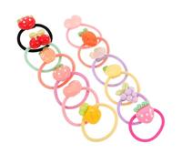 Toddmomy 12 Paia Elastici per Capelli Bambina Colore Gelatina con Frutta Variopinta Morbidi e Resistenti per Neonate e Bambine Fermacoda Elastici Confortevoli e Sicuri per Uso Quotidiano