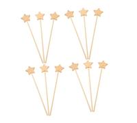 Toddmomy 12 Pezzi Bacchette magiche in legno non verniciate con decorazione a forma di Bacchette incantate per DIY creativo Bastoncini leggeri per feste costume e attività manuali