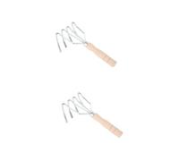 Toddmomy 1pezzi Rastrello Da Giardino Acciaio e Legno Strumento Denti Per Allentare Terreno e Coltivare Per Lavori Di Giardinaggio e Raccolta Di e Noci Facile Da Usare e Leggero