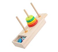 Toddmomy 1Set Torre Impilamento Legno Educativo per Sviluppo Motorio e Impilabile per Apprendimento e Divertimento