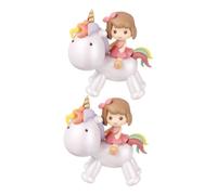Toddmomy 2 Cake Topper Unicorno PVC Decorazione Torta Shower per Dolci e Feste