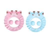 Toddmomy 2 Copie Cuffia da Bagno Regolabile in EVA Protezione per Orecchie, Design Cartoon 3D Adatta per Doccia e Shampoo