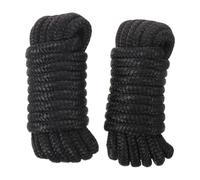Toddmomy 2 di ormeggio Marine Nere, Cima di attracco in Nylon a Doppia | d'ormeggio bianche da 1/2" x 15 piedi per ormeggio di imbarcazioni, di marine ad alta resistenza per attracco e