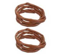 Toddmomy 2 elastici per capelli in pelle con chiusura a spirale e filo flessibile per donna, ideali per code di cavallo e trecce, fasce riutilizzabili per acconciature francesi, accessorio decorativo