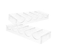 Toddmomy 2 Fiches da Poker Trasparente Acrilico da Contenitore Riutilizzabile per Fiches da Poker Design e Pratico per Facile Accesso e Organizzazione