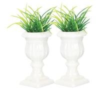 Toddmomy 2 Miniatura Bonsai Romana in Vasi Decorativi per Casa Modellino di Piante Finte per Paesaggi in Miniatura e Tavolo