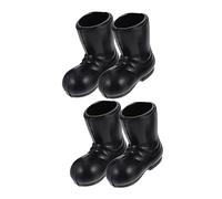 Toddmomy 2 paia Mini Natale Decorativi Plastica Nera Accessori Natalizi per Casa delle e Scenografie Fotografica Mini Scarpe Santa Claus per Decorazione Desktop e Miniature