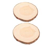 Toddmomy 2 Pezzi Base del Vaso di Fiori Alzata per Torta Rustica Basamento in Legno Montante della Pianta Alzate per Pizza in Legno Alzata Rustica per Cupcake Tronco D'albero Marrone Pp