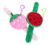Toddmomy 2 Pezzi Braccialetti Frutta Design Carino Fragola e Anguria Accessorio per Feste e Attività Morbido e Resistente