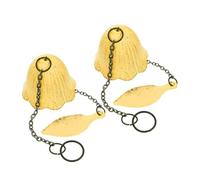 Toddmomy 2 Pezzi Campanelli Eolici in Ghisa Giapponese Tonalità Profonda con Pendente Foglia per Giardino Patio e Tempio Resistenti alle Intemperie Artigianato Tradizionale per Armonia e
