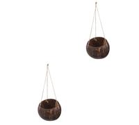 Toddmomy 2 Pezzi di Vaso da Fiori Sospeso in Guscio di Cocco per Coltivare Grandi Vasi da Fiori Fioriera Sospesa Fioriere Sospese Piante Sospese Cesto di Fiori Contenitore per Fiori