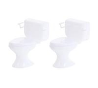 Toddmomy 2 pezzi in miniatura WC casa delle bambole giocattolo per 1:12 casa delle bambole bagno accessori fate giardino micro paesaggio Dollhouse