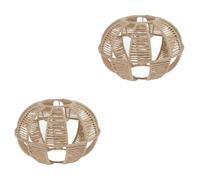 Toddmomy 2 Pezzi Lampadario Sospensione Vintage Intrecciata con Design Paralume per Illuminazione Copertura per Plafoniera Chic e Atmosfera Accogliente e Ristoranti